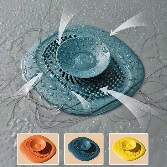 4pcs Ultra Fast Drain Set 4pcs Ultra Fast Silicone Floor Drain Set | Bathroom Accessories, Water Free, Easy Cleaning, with Hairball Catcher, Bath Plug, Sink Filter and Filter - Drain, Tap, Shower, Home and Garden Accessories