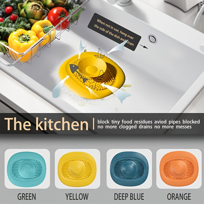 4pcs Ultra Fast Drain Set 4pcs Ultra Fast Silicone Floor Drain Set | Bathroom Accessories, Water Free, Easy Cleaning, with Hairball Catcher, Bath Plug, Sink Filter and Filter - Drain, Tap, Shower, Home and Garden Accessories