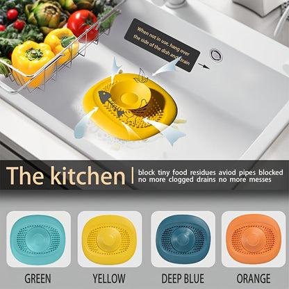 4pcs Ultra Fast Drain Set 4pcs Ultra Fast Silicone Floor Drain Set | Bathroom Accessories, Water Free, Easy Cleaning, with Hairball Catcher, Bath Plug, Sink Filter and Filter - Drain, Tap, Shower, Home and Garden Accessories