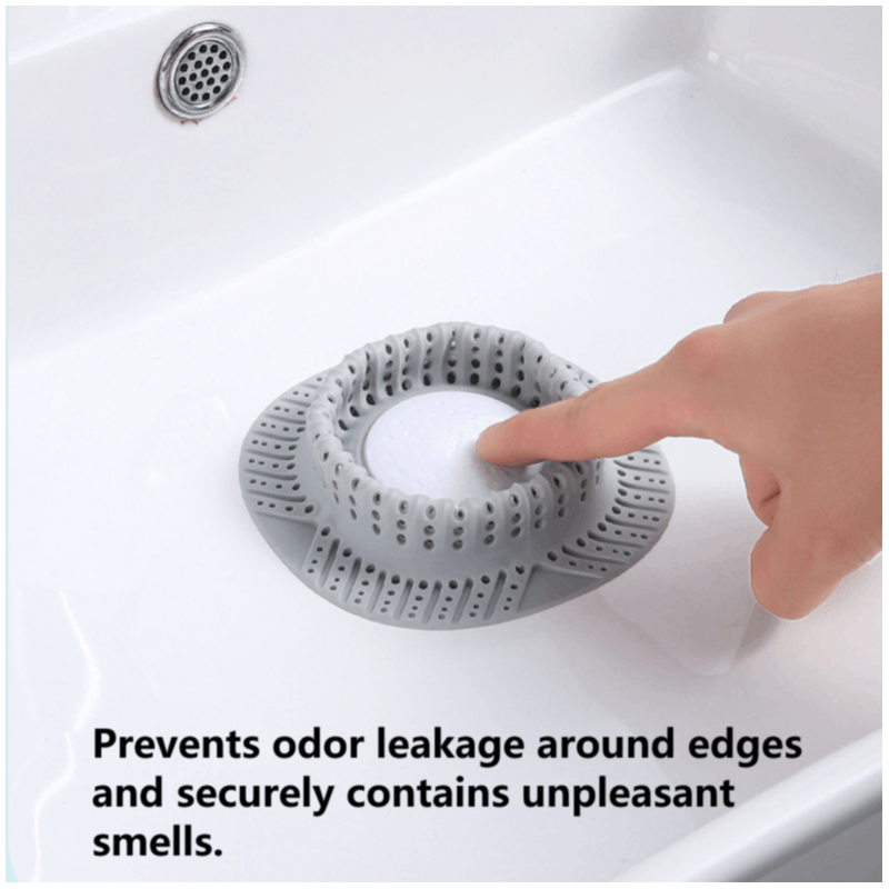 Universal Silicone Drain Hair Catcher - Flexible Bathroom Sink Cover for Pop-Up & Standard Drains, Leak-Proof Design