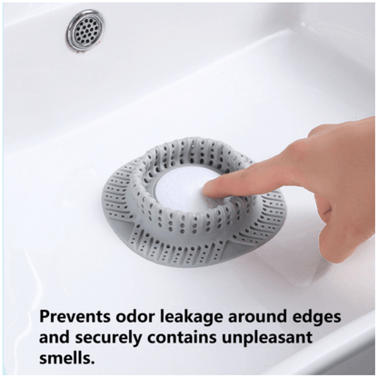Universal Silicone Drain Hair Catcher - Flexible Bathroom Sink Cover for Pop-Up & Standard Drains, Leak-Proof Design